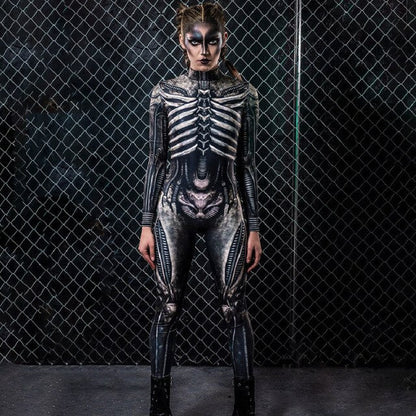Horror Skeleton Jumpsuit For Halloween
