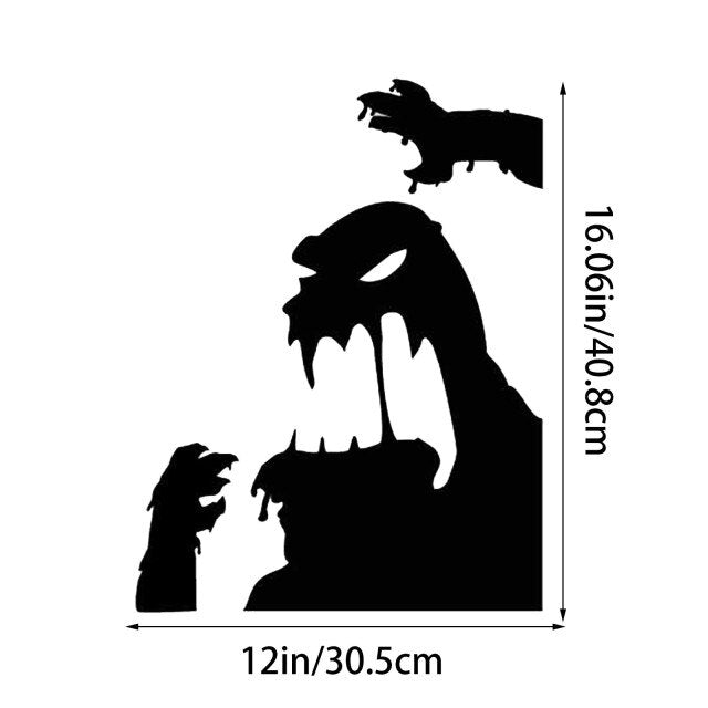 Halloween Window Decoration Witch Sticker