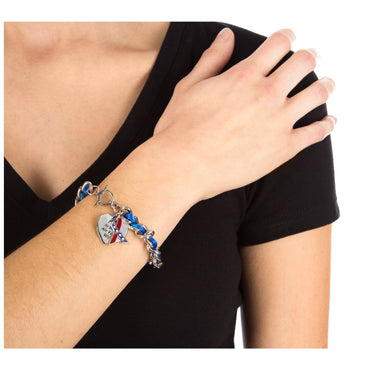 Proud to be an Air Force Wife Ribbon Charm Bracelet