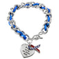 Proud to be an Army Wife Ribbon Charm Bracelet