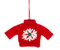 Knit Christmas Sweater Ornament -  Red