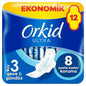 Orkid Ultra Extra Hijyenik Ped Gece Ekonomik Paket 12'li - Ultra Thin Sanitary Pads for Menstrual Protection