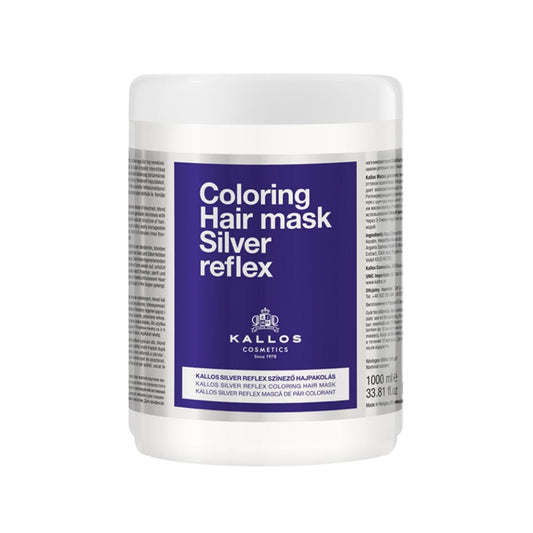 Kallos Cosmetics Purple Hair Mask for Blonde & Gray Hair - Anti-Brass Toning Mask, 1000ml