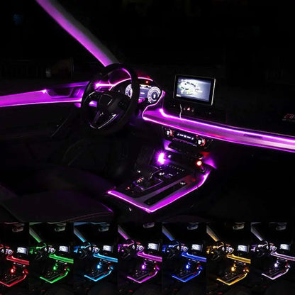 Purple Interior Car LED Light Strip Cigarette Lighter