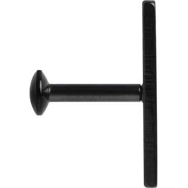 1/4 12mm Black IP Rectangle Internal Thread Daith Cartilage Tragus