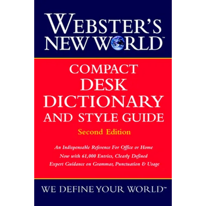 Webster's New World Compact Desk Dictionary and Style Guide, Second Edition - Hardcover