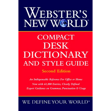 Webster's New World Compact Desk Dictionary and Style Guide, Second Edition - Hardcover