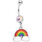 Aurora Gem No Rain Rainbow Dangle Belly Ring