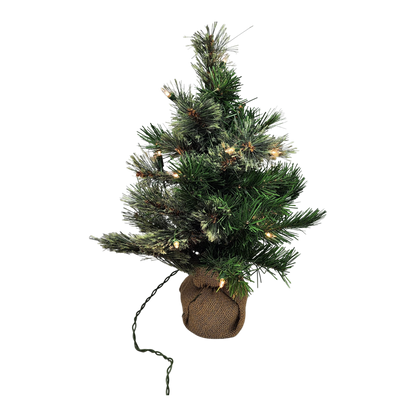Pre-lit Cashmere Pine Tree - 18 Inch