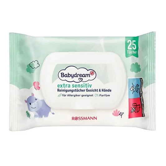 Babydream Sensitive Skin Baby Wipes with Aloe Vera - Hypoallergenic, DAAB Approved, Vegan - Gentle for Baby's Skin
