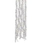 Silver and White Iridescent Twisted Bead Garland