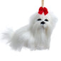 Furry Dog Ornament - Maltese