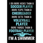I do more Kicks thant a Soccer Player: Swimming Training Book - Keep Track of Your Trainings & Personal Records - 136 pages (6"x9") - Gift for Swimmer - Paperback
