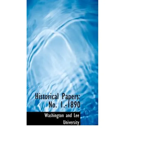 Historical Papers: No. 1.-1890 - Paperback