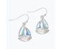 Elegant Sailboat Earrings – Shimmery Blues