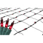 4' X 6' Red Mini Net Style Lights - Green Wire