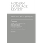 Modern Language Review (118: 1) January 2023 - Paperback