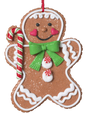 Oversize Clay Dough Gingerbread Ornament -