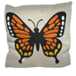 Knitted Butterfly Accent Pillow