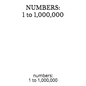 Numbers: 1 to 1,000,000: numbers: 1 to 1,000,000 - Paperback