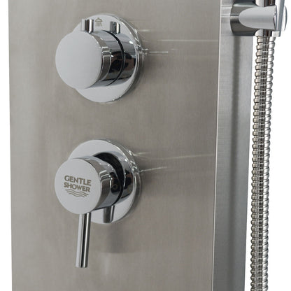 57 Inch Stainless Steel Rainfall Shower Panel