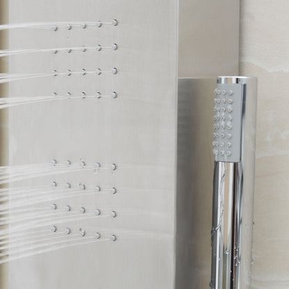 57 Inch Stainless Steel Rainfall Shower Panel