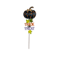 Trick Or Treat Black  Pumpkin Garden Stake
