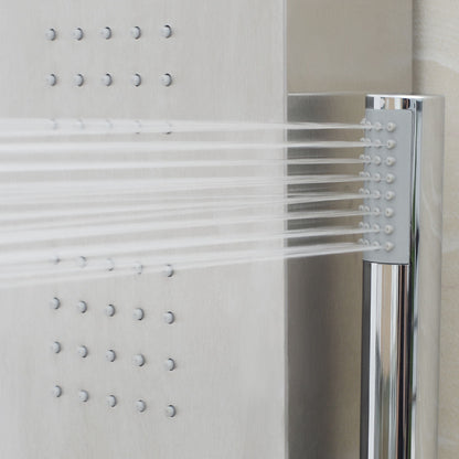 57 Inch Stainless Steel Rainfall Shower Panel