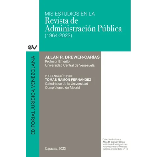 MIS Estudios En La Revista de Administración Pública (1964-2022) - Paperback