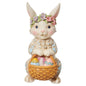 Pint Bunny with Floral Crown Figurine