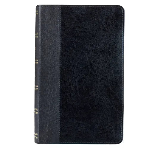 KJV Giant Print Lux-Leather 2-Tone Black - Imitation Leather