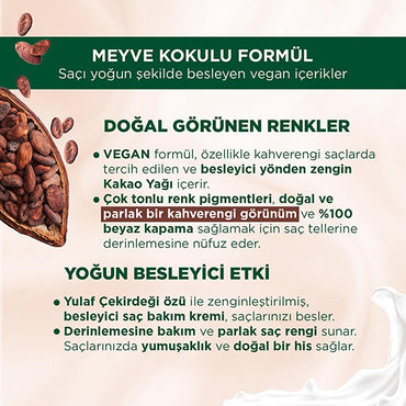 Palette Natural Hair Dye - Long-lasting Color with Natural Ingredients - 7-60 Fındık Kahve
