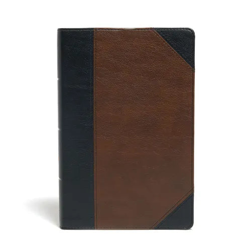 KJV Large Print Personal Size Reference Bible, Brown/Black Leathertouch Indexed - Imitation Leather