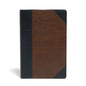 KJV Large Print Personal Size Reference Bible, Brown/Black Leathertouch Indexed - Imitation Leather