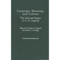 Language, Meaning, and Culture: The Selected Papers of C.E. Osgood - Hardcover