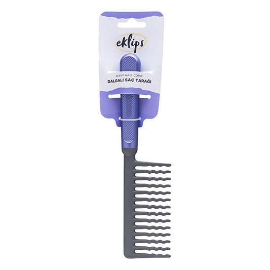 Eklips Wavy Hair Comb - Gentle Detangling & Styling for Curly Hair - Ergonomic Handle, Reduces Breakage