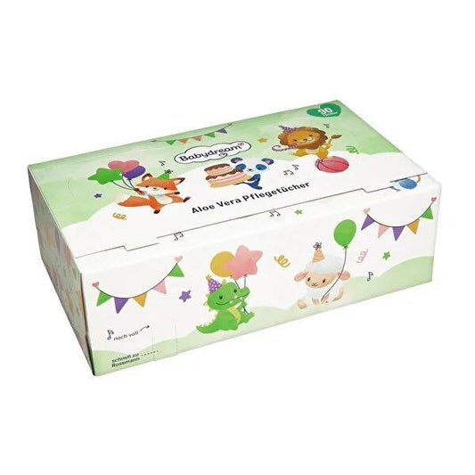 Babydream Vegan Baby Wipes - 90 Count, Ultra-Soft, Dermatologically Tested, Aloe Vera - Sensitive Skin Friendly
