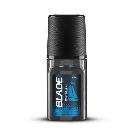 Blade Marine Fresh Roll-On Deodorant - 48 Hour Protection, Long Lasting Fresh Scent