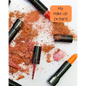 My Make Up Designs: Book of face chart templates for make up artist designers creations. Perfect for teens, students & professionals. Orange design - Paperback