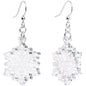 Winter Snowflake Fishhook Dangle Earrings