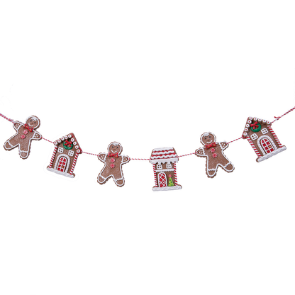Holiday Gingerbread Figurine Garland
