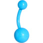 14G 3/8 Blue Glow In The Dark Effect Belly Ring