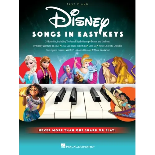 Disney Songs in Easy Keys - Easy Piano Songbook Featuring 24 Favorites - Paperback