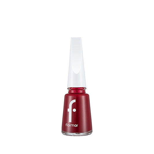 Flormar Nail Enamel Dark Red - Intense Pigment for Beautiful Nails | 0.4 fl oz