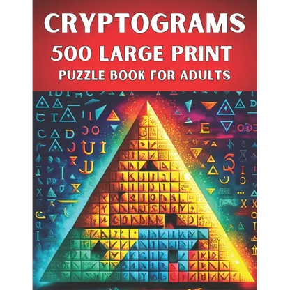 Cryptograms Puzzle Book for Adults: 500 Large Print Puzzles to Test Your Brainpower - Paperback