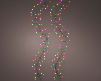 Micro LED Garland Light - 8 function twinkle - 480 - Multicolor - Silver String