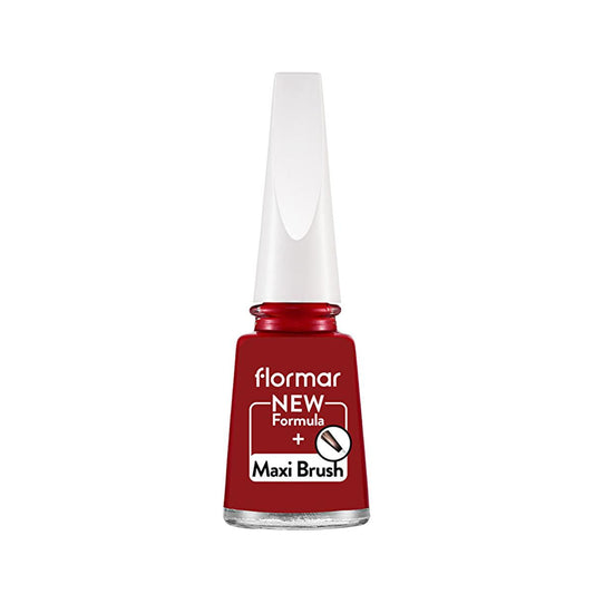 Flormar Bordeaux Scream Nail Polish: High Pigment, Long Lasting, Chip Resistant - Intense Red Nail Color for Healthy, Glossy Nails