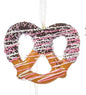 Frosted Pretzel Ornament -