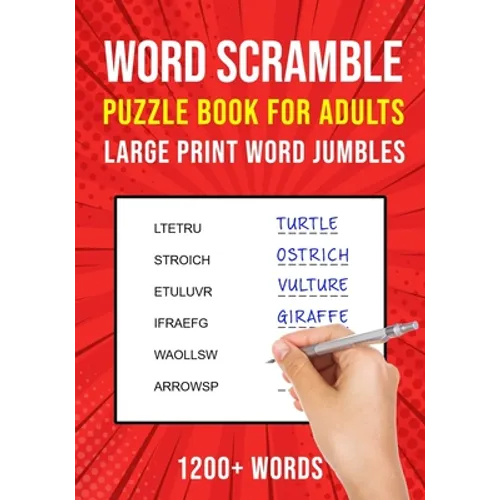 Word Scramble Puzzle Books for Adults: Large Print Word Jumbles 1200+ Words - Paperback