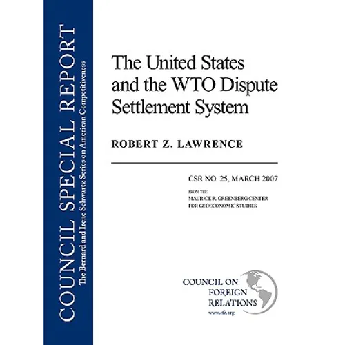 The United States and the Wto Dispute Settlement System - Paperback
